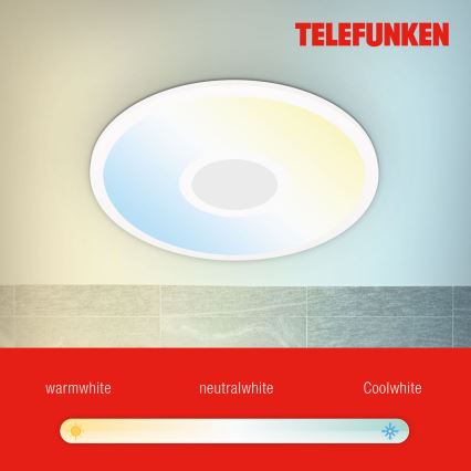 Telefunken 319306TF - LED RGBW Lampe dæmpbar LED/22W/230V 2700-6500K + fjernbetjening