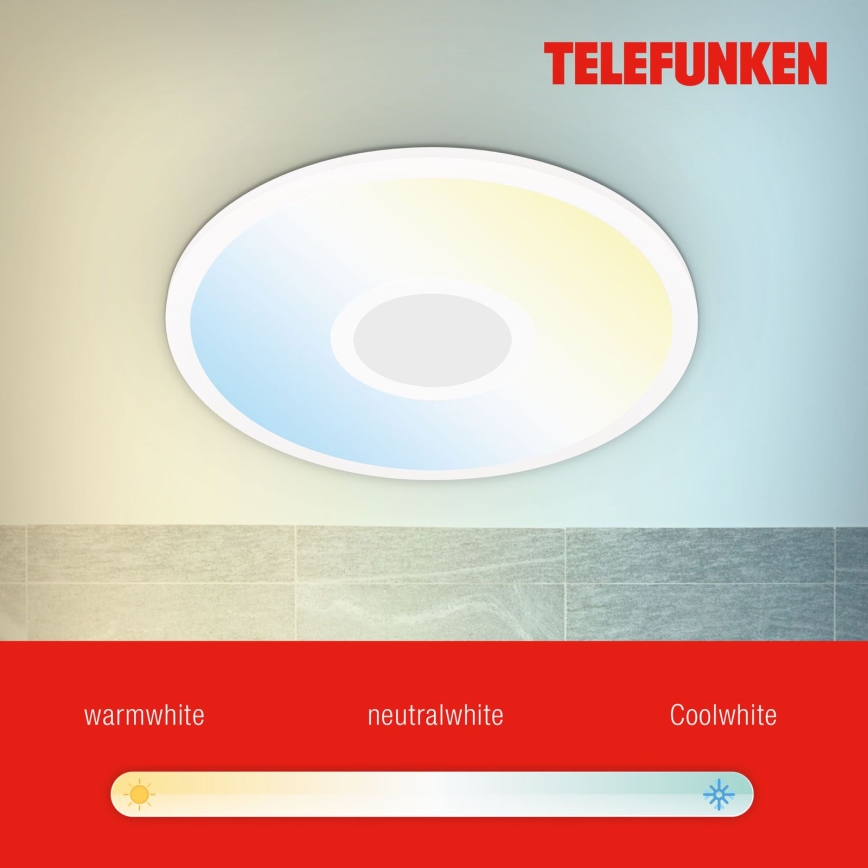 Telefunken 319306TF - LED RGBW Lampe dæmpbar LED/22W/230V 2700-6500K + fjernbetjening
