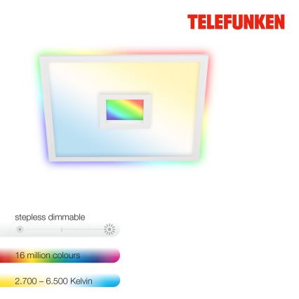 Telefunken 319406TF - Loftlampe m. RGBW-farver dæmpbar LED/24W/230V 2700-6500K hvid + fjernbetjening