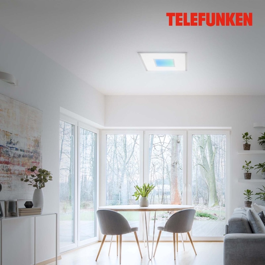 Telefunken 319704TF - LED loftlampe dæmpbar RGB-farver LED/24W/230V 3000-6500K + fjernbetjening