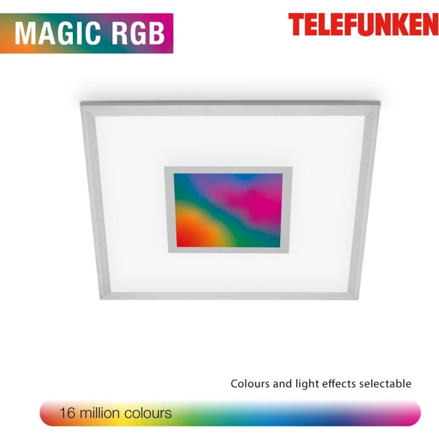 Telefunken 319704TF - LED loftlampe dæmpbar RGB-farver LED/24W/230V 3000-6500K + fjernbetjening