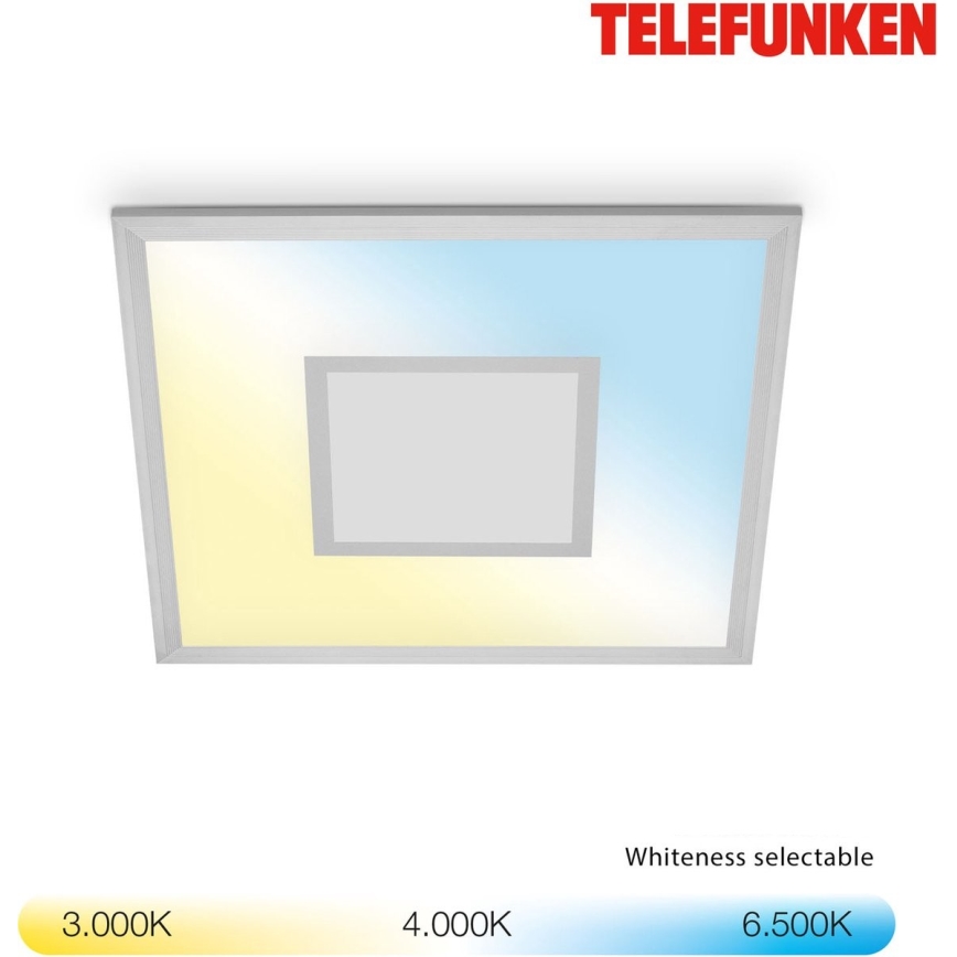 Telefunken 319704TF - LED loftlampe dæmpbar RGB-farver LED/24W/230V 3000-6500K + fjernbetjening