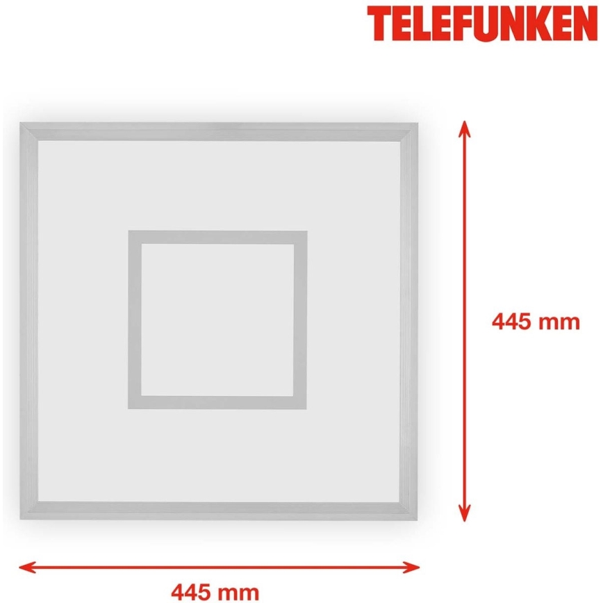 Telefunken 319704TF - LED loftlampe dæmpbar RGB-farver LED/24W/230V 3000-6500K + fjernbetjening
