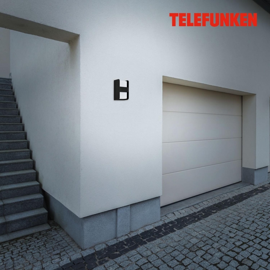 Telefunken 321005TF - Udendørs væglampe 1xE27/12W/230V IP44 sort