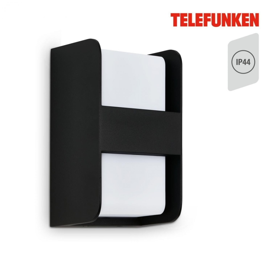 Telefunken 321005TF - Udendørs væglampe 1xE27/12W/230V IP44 sort