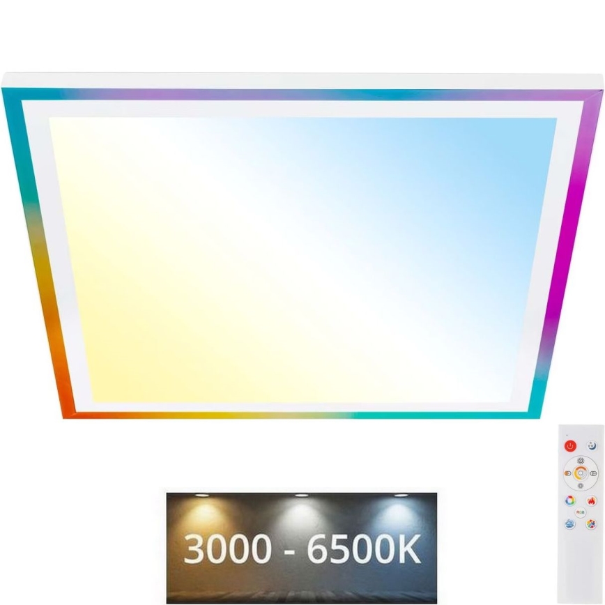 Telefunken 321206TF - LED loftlampe m. RGBW-farver dæmpbar LED/18W/230V 3000-6500K + fjernbetjening