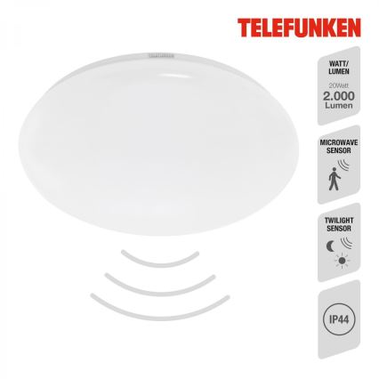 Telefunken 601306TF - LED loftlampe til badeværelse med sensor LED/20W/230V IP44 diameter 40 cm