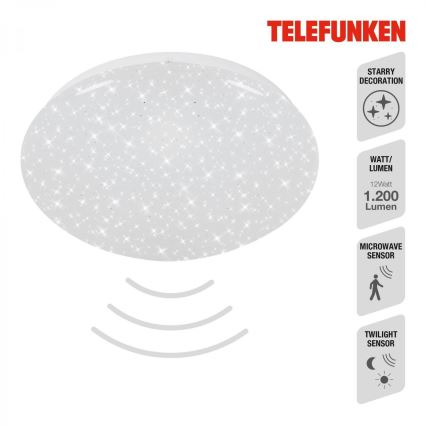 Telefunken 601706TF - LED loftlampe med sensor LED/12W/230V diameter 27 cm