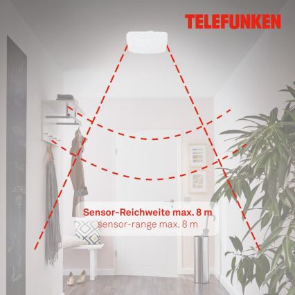 Telefunken 601906TF - LED loftlampe med sensor LED/12W/230V 4000K