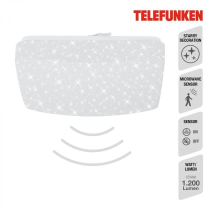 Telefunken 601906TF - LED loftlampe med sensor LED/12W/230V 4000K