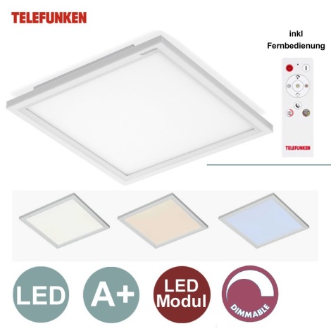 Telefunken - LED panel dæmpbar 1xLED/18W/230V + fjernbetjening