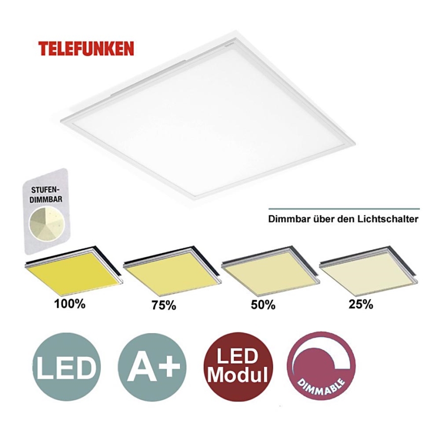 Telefunken - LED panel dæmpbart 1xLED/36W/230V