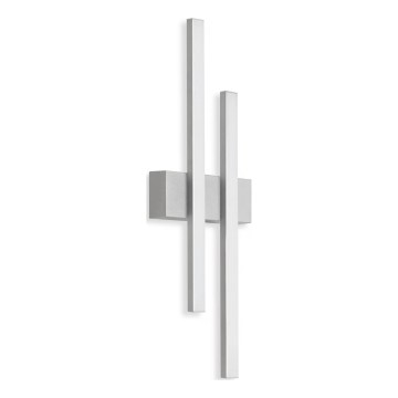 Telefunken - LED udendørs vægarmatur 2xLED/4W/230V 4000K IP44 sølv