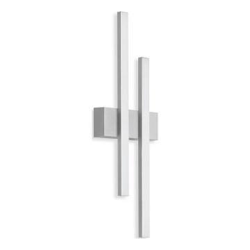 Telefunken - LED udendørs vægarmatur 2xLED/4W/230V IP44 sølv