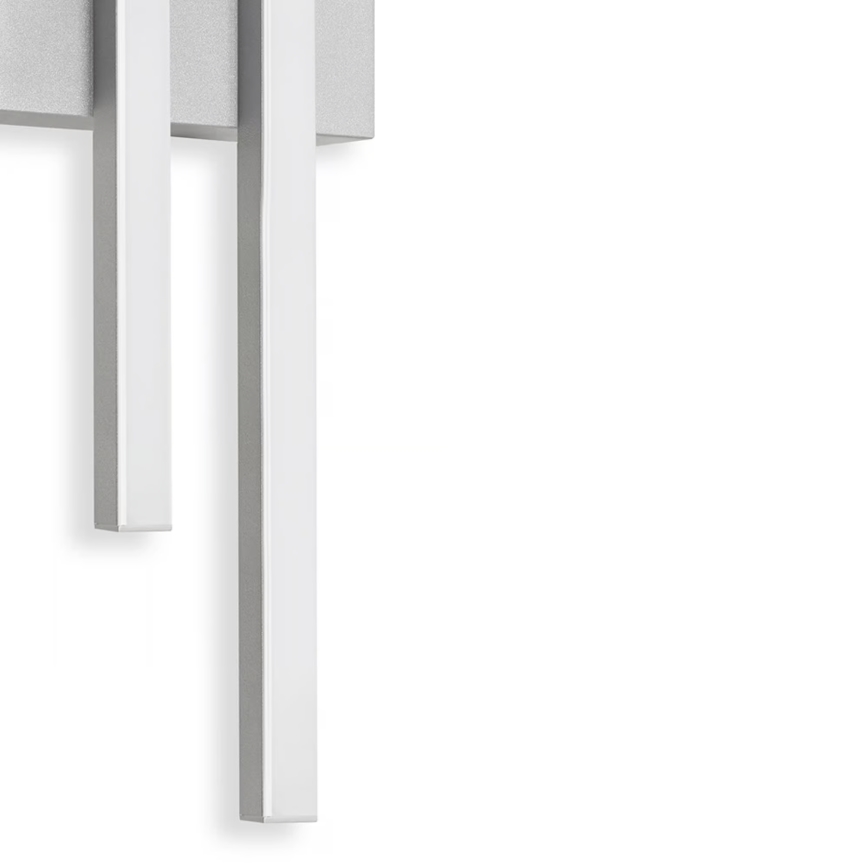 Telefunken - LED udendørs vægarmatur 2xLED/4W/230V 4000K IP44 sølv