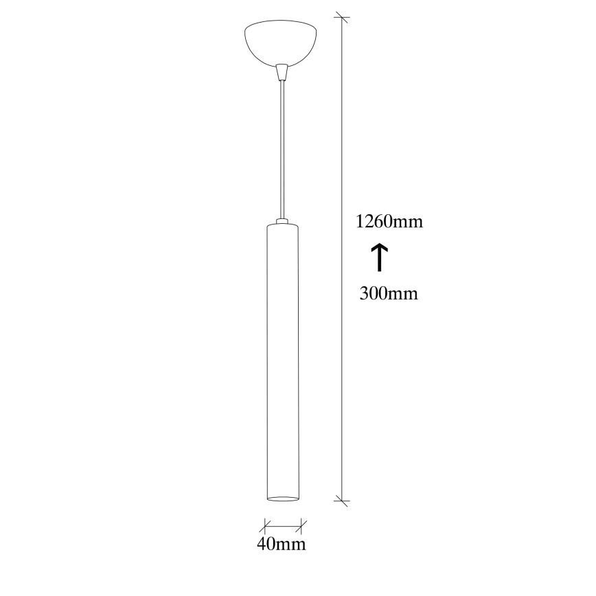 TEMPO pendel på kabel, 1xE27/40W/230V, guld