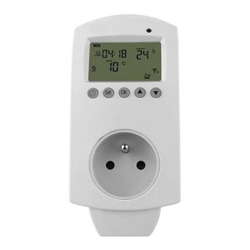 Termostat med 230 V-stikkontakt