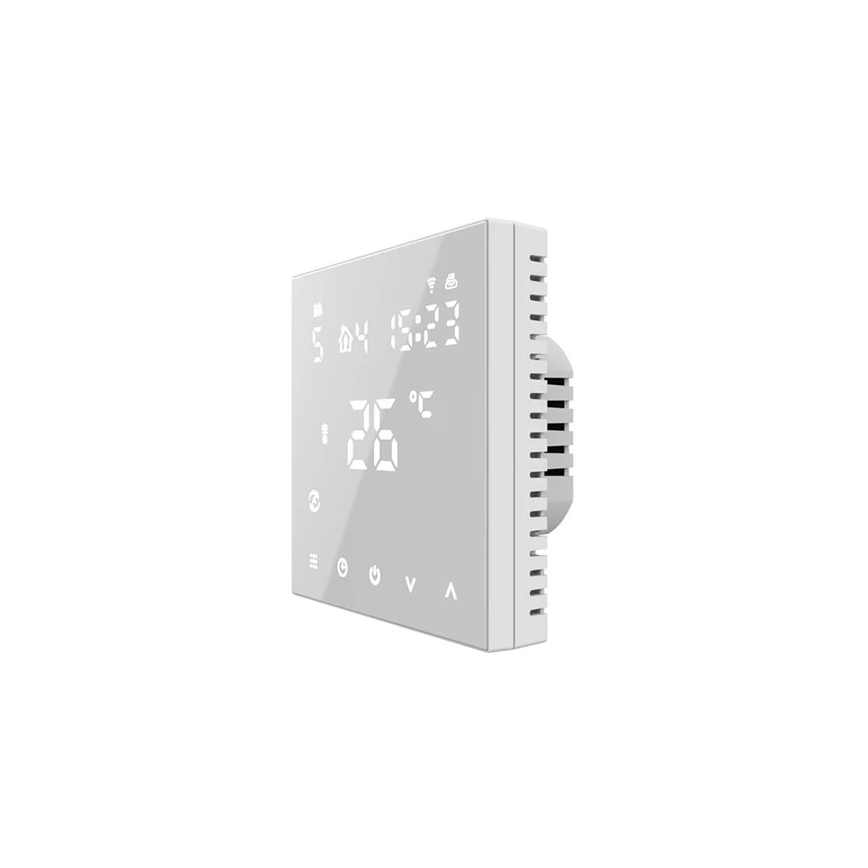 Termostat til indbygget montage 230 V, hvid, Wi‑Fi (Tuya)