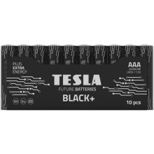 Tesla Batteries - 10 stk. Alkalisk batteri AAA BLACK+ 1,5V