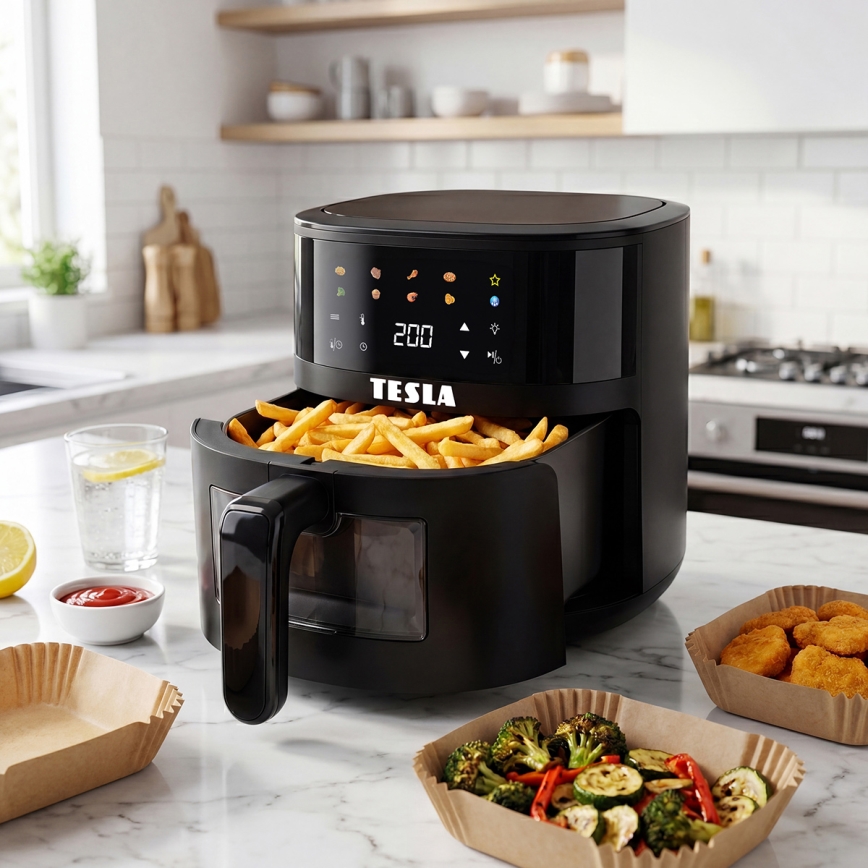 TESLA Electronics AirCook - Airfryer 4,4 l 1450W/230V sort