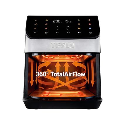 TESLA Electronics AirCook - Airfryer 6,5 l 2100W/230V mat krom/sort