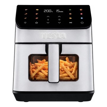 TESLA Electronics AirCook - Airfryer 6,5 l 2100W/230V mat krom/sort