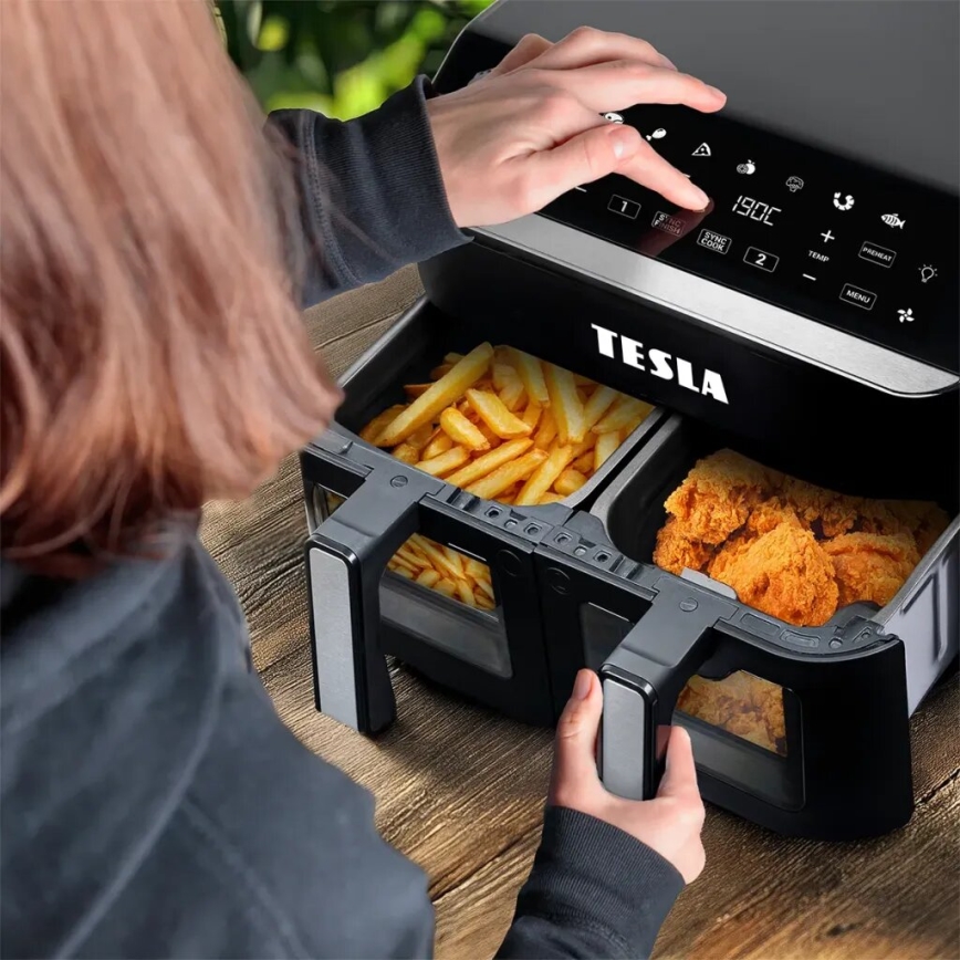 TESLA Electronics AirCook - Multifunktionel airfryer 9 l 2400W/230V