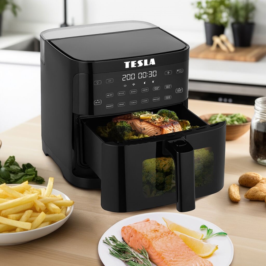 TESLA Electronics AirCook - Multifunktionel airfryer m. dampfunktion 5 l 1500W/230V