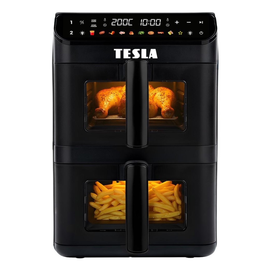 TESLA Electronics AirCook - Multifunktionel digital airfryer 11 l 2800W/230V sort