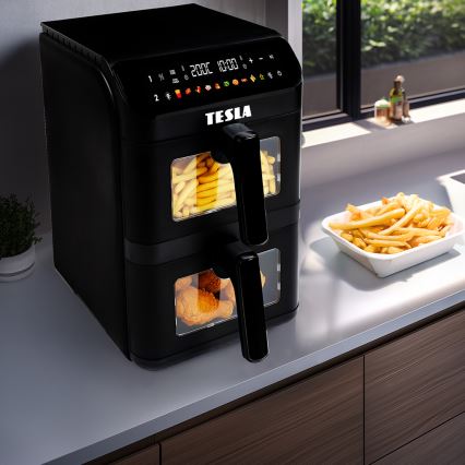 TESLA Electronics AirCook - Multifunktionel digital airfryer 11 l 2800W/230V sort