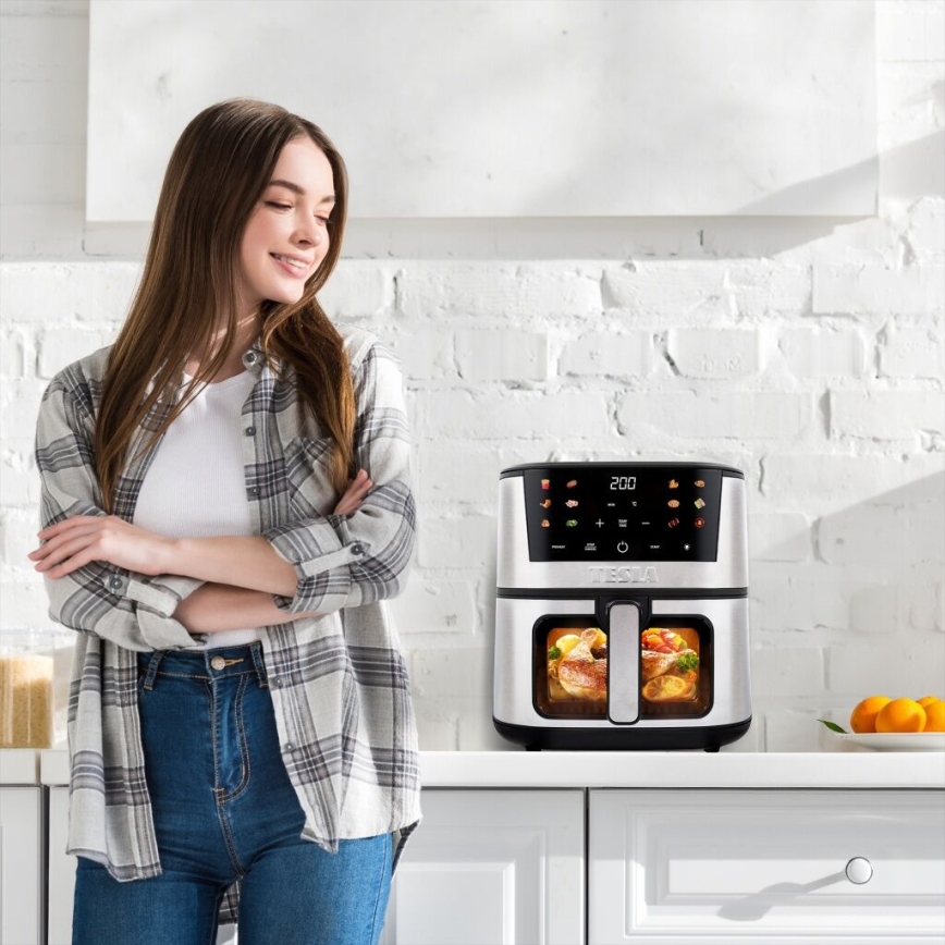 TESLA Electronics AirCook - Multifunktionel digital airfryer 7 l 1600W/230V
