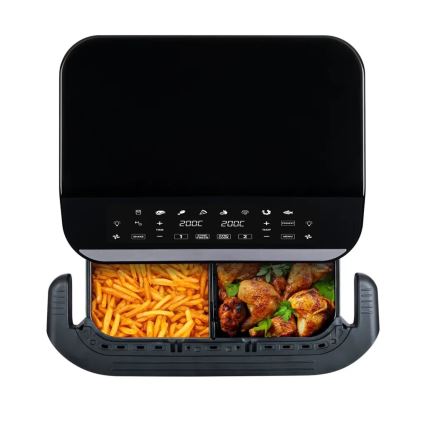 TESLA Electronics AirCook - Multifunktionel dobbelt digital varmluftfrituregryde 10 l 2400W/230V
