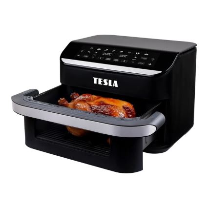TESLA Electronics AirCook - Multifunktionel dobbelt digital varmluftfrituregryde 10 l 2400W/230V