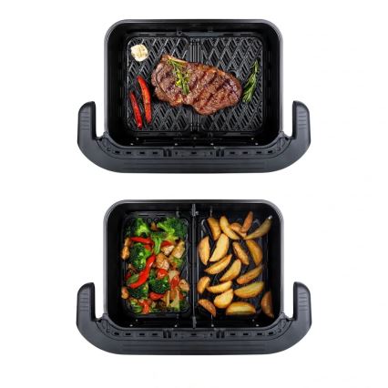 TESLA Electronics AirCook - Multifunktionel dobbelt digital varmluftfrituregryde 10 l 2400W/230V