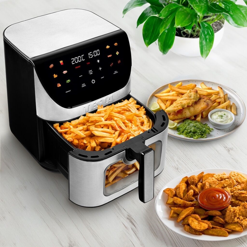 TESLA Electronics AirCook - Smart multifunktionel digital airfryer 9 l 1700W/230V Wi-Fi
