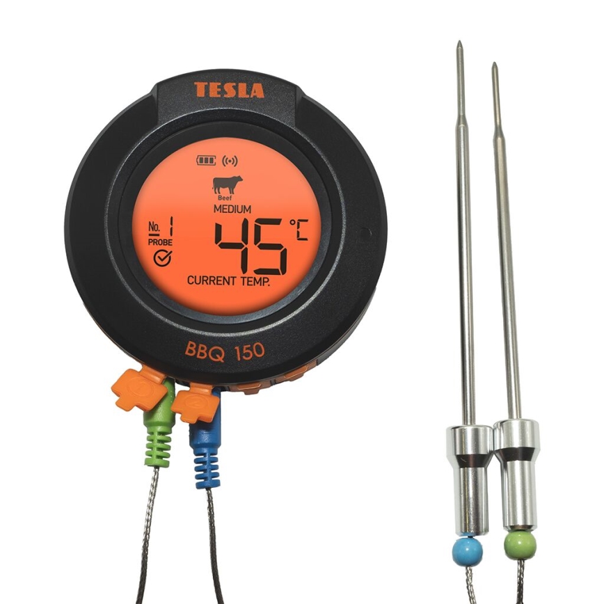 TESLA Electronics Cook - Digitalt stegetermometer med sonde 0-400 °C 2xAA IP65