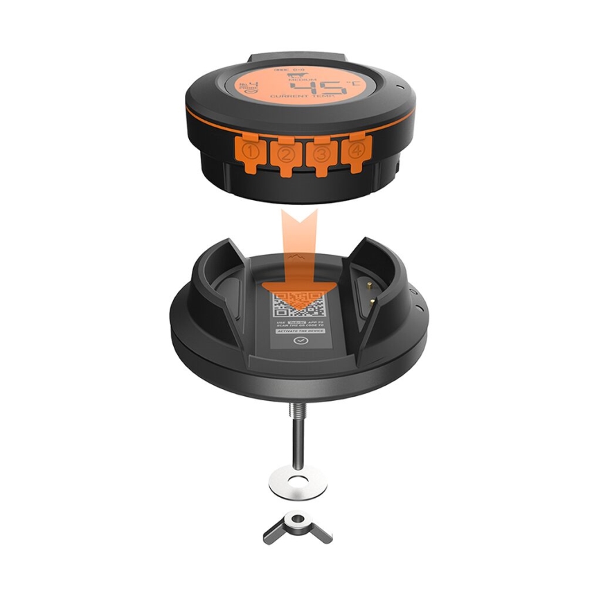 TESLA Electronics Cook - Digitalt stegetermometer med sonde 0-400 °C 2xAA IP65