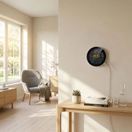 TESLA Electronics Device - Smart vejrstation med sensor, 400 mAh batteri, Wi‑Fi (Tuya), IP44