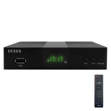 TESLA Electronics - DVB-T2 H.265 (HEVC) modtager 2xAAA + fjernbetjening