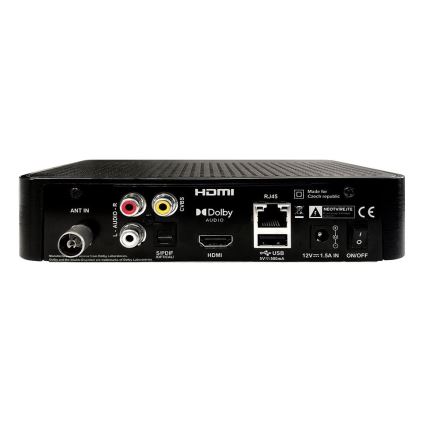 TESLA Electronics - DVB-T2 H.265 (HEVC) modtager med HbbTV 12V + fjernbetjening