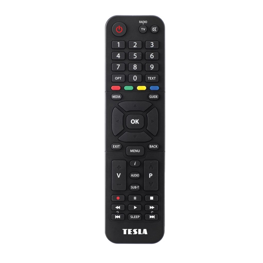 TESLA Electronics - DVB-T2 H.265 (HEVC) modtager med HbbTV 12V + fjernbetjening