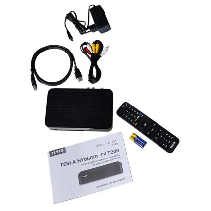 TESLA Electronics - DVB-T2 H.265 (HEVC) modtager med HbbTV 12V + fjernbetjening