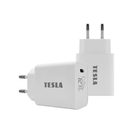 TESLA Electronics - Hurtigoplader Power Delivery 20W hvid