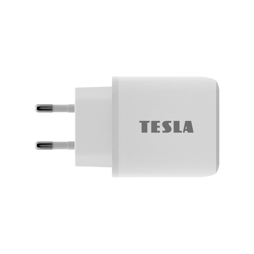 TESLA Electronics - Hurtigoplader Power Delivery 25W hvid