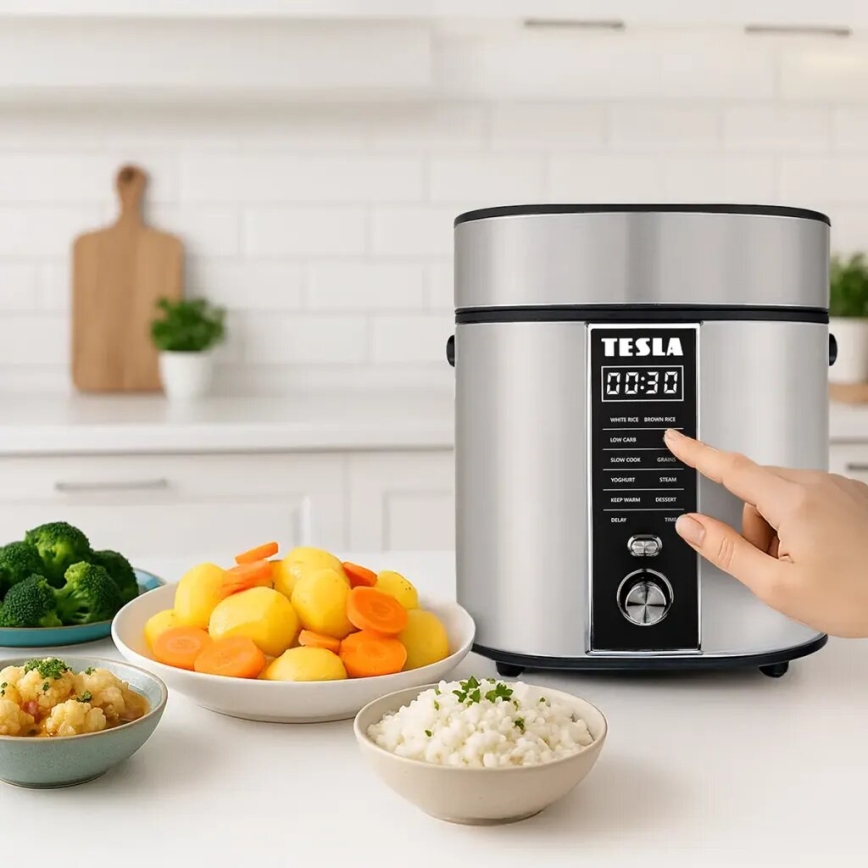 TESLA Electronics MultiCook - Multifunktionel riskoger 2,1 l 400W/230V