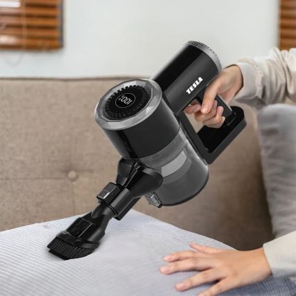 TESLA Electronics PureStar - Fleksibel trådløs stavstøvsuger 2-i-1 150W/2200 mAh sort