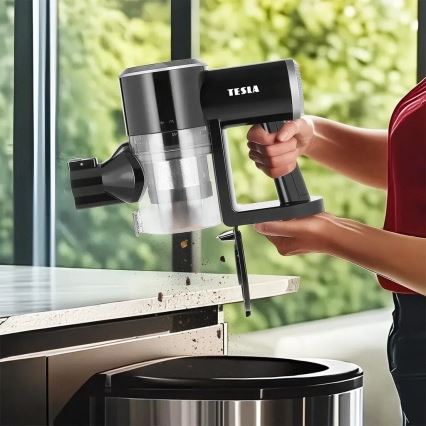 TESLA Electronics PureStar - Fleksibel trådløs stavstøvsuger 2-i-1 150W/2200 mAh sort