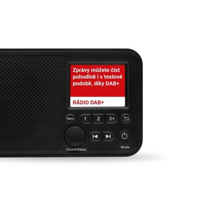 TESLA Electronics - Radio DAB+ FM 5W/1800 mAh sort