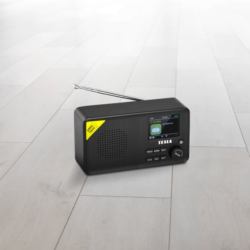 TESLA Electronics - Radio DAB+ FM 5W/4000 mAh sort