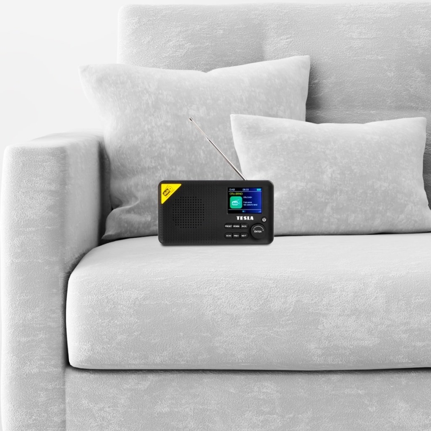 TESLA Electronics - Radio DAB+ FM 5W/4000 mAh sort